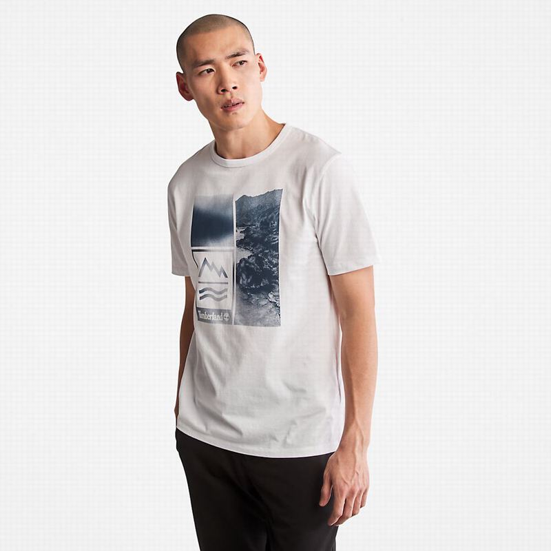 Timberland Logo-pocket T-Shirts White | 76291147