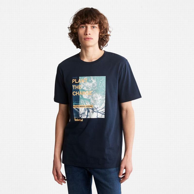 Timberland Luxe Comfort T-Shirts Blue | 54135506