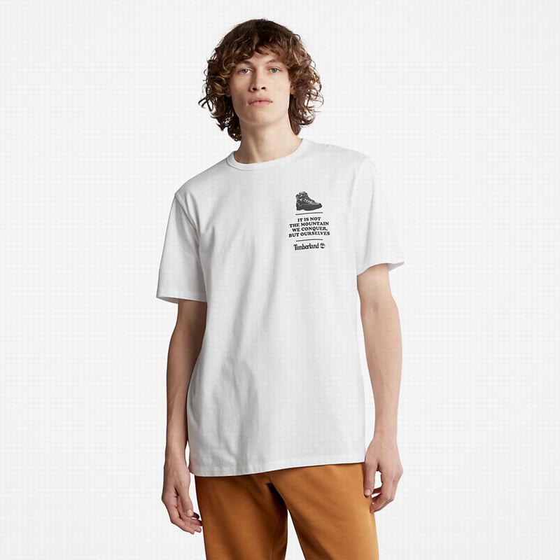 Timberland Organic Cotton Boot T-Shirts White | 54063229