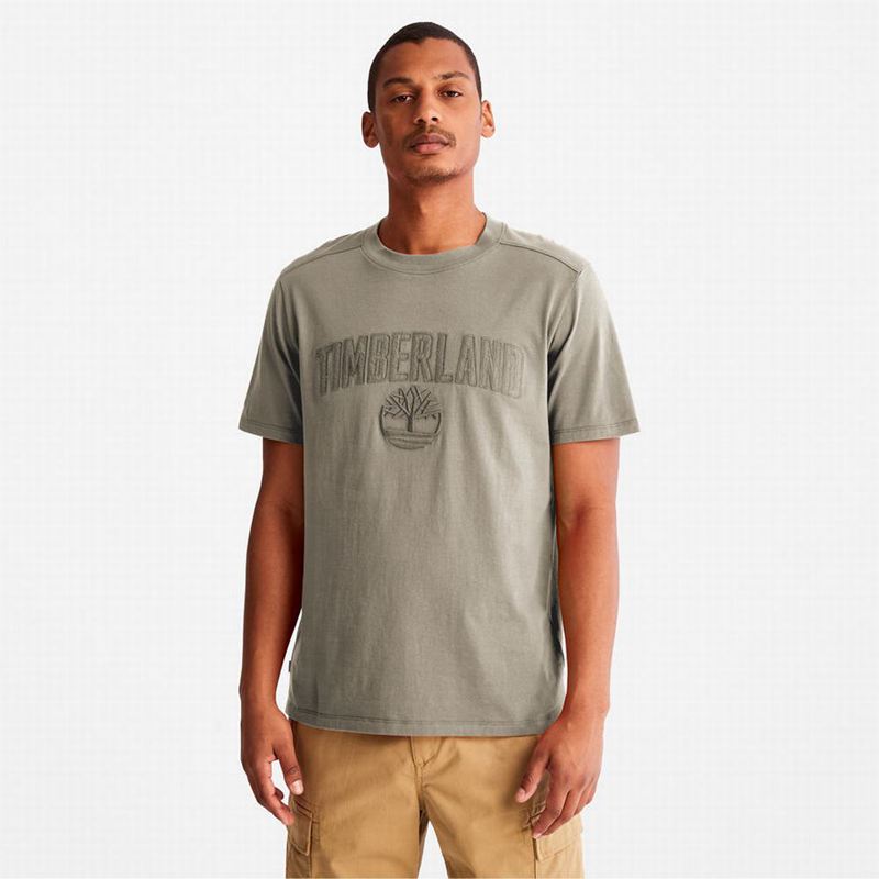Timberland Outdoor Heritage Camo Logo T-Shirts Grey | 35016042