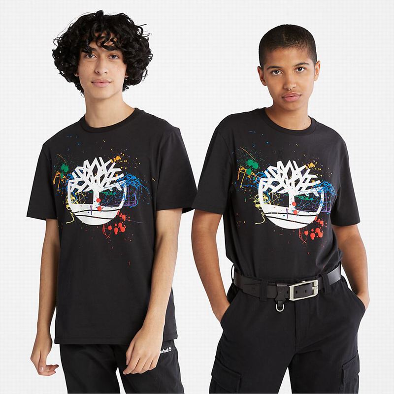 Timberland Outdoor Heritage Camo-Pocket T-Shirts Black | 49875215