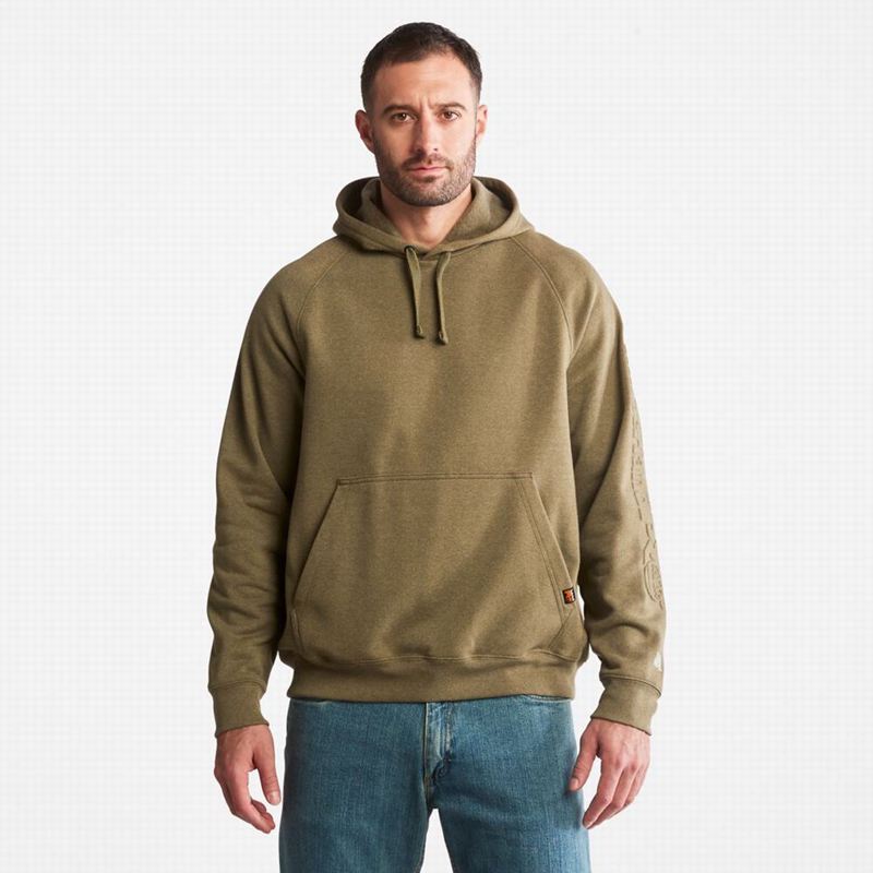 Timberland PRO Hood Honcho Sport Embossed Logo Pullover Hoodie Olive | 2599479