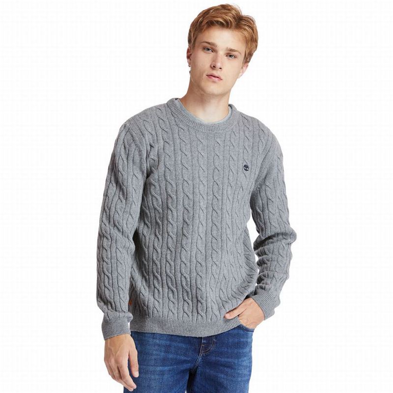Timberland Phillips Brook Cable-knit Sweaters Grey | 44784110
