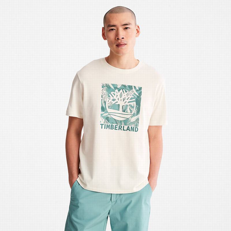 Timberland Re-imagined Logo T-Shirts White | 23928150