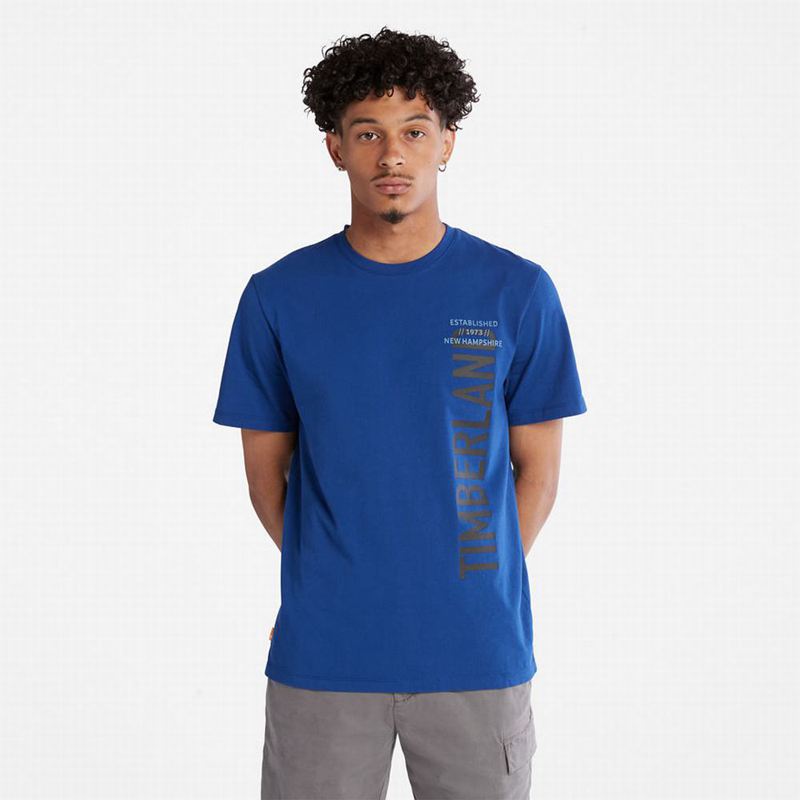 Timberland RefibraTechnology T-Shirts Blue | 74801705