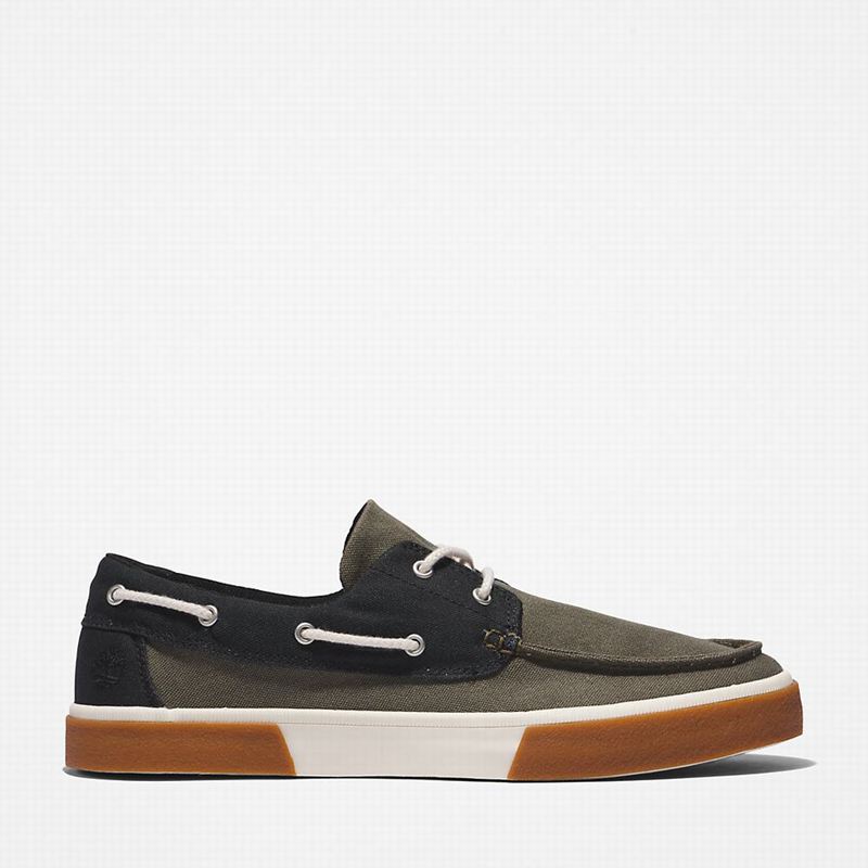 Timberland Union Wharf 2.0 EK+ Boat Shoes Olive | 3685190