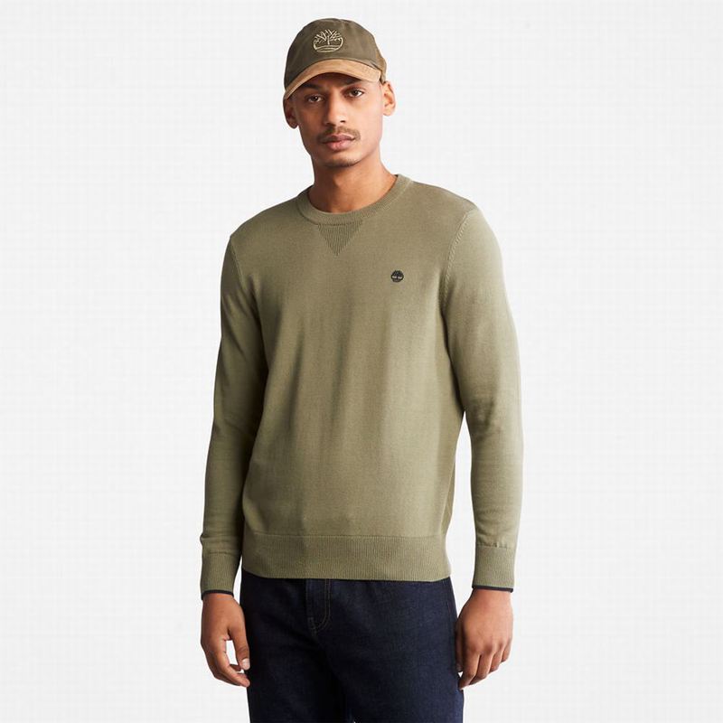 Timberland Williams River Organic Cotton Sweaters Olive | 47558422